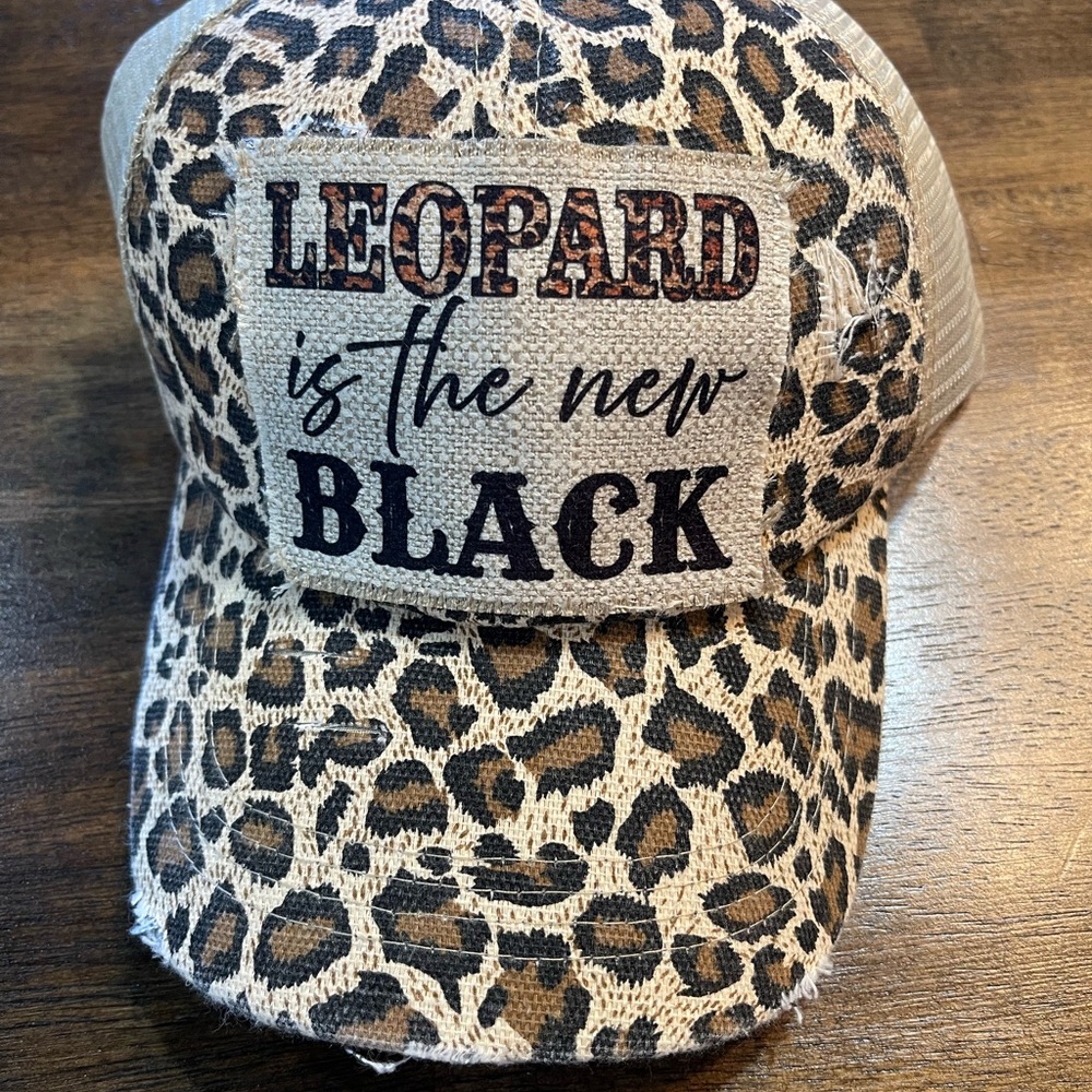 Leopard is the New Black Ponytail Trucker Cap